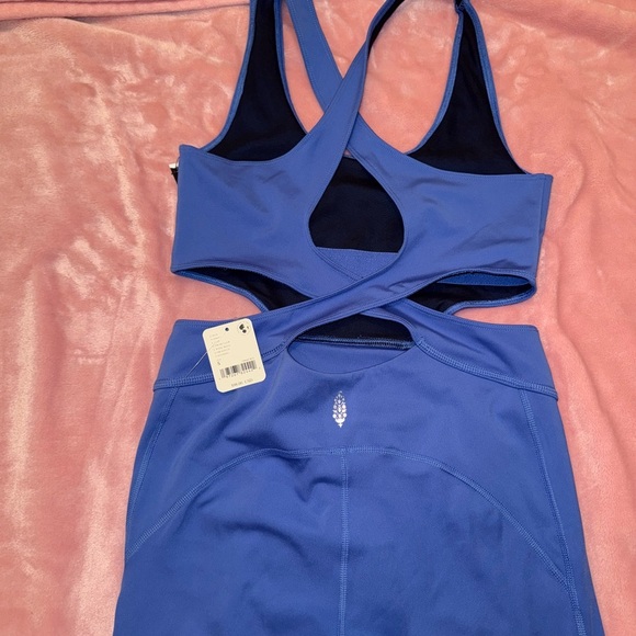 Free People FP Movement Women's XS Back It Up Bodysuit Blue - Picture 3 of 7